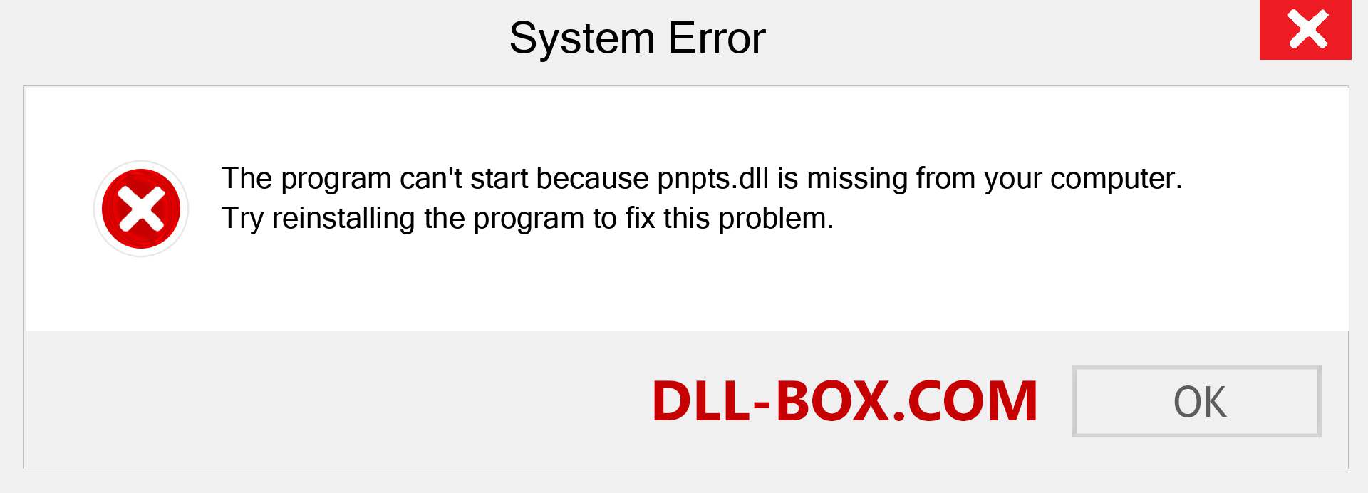  pnpts.dll file is missing?. Download for Windows 7, 8, 10 - Fix  pnpts dll Missing Error on Windows, photos, images